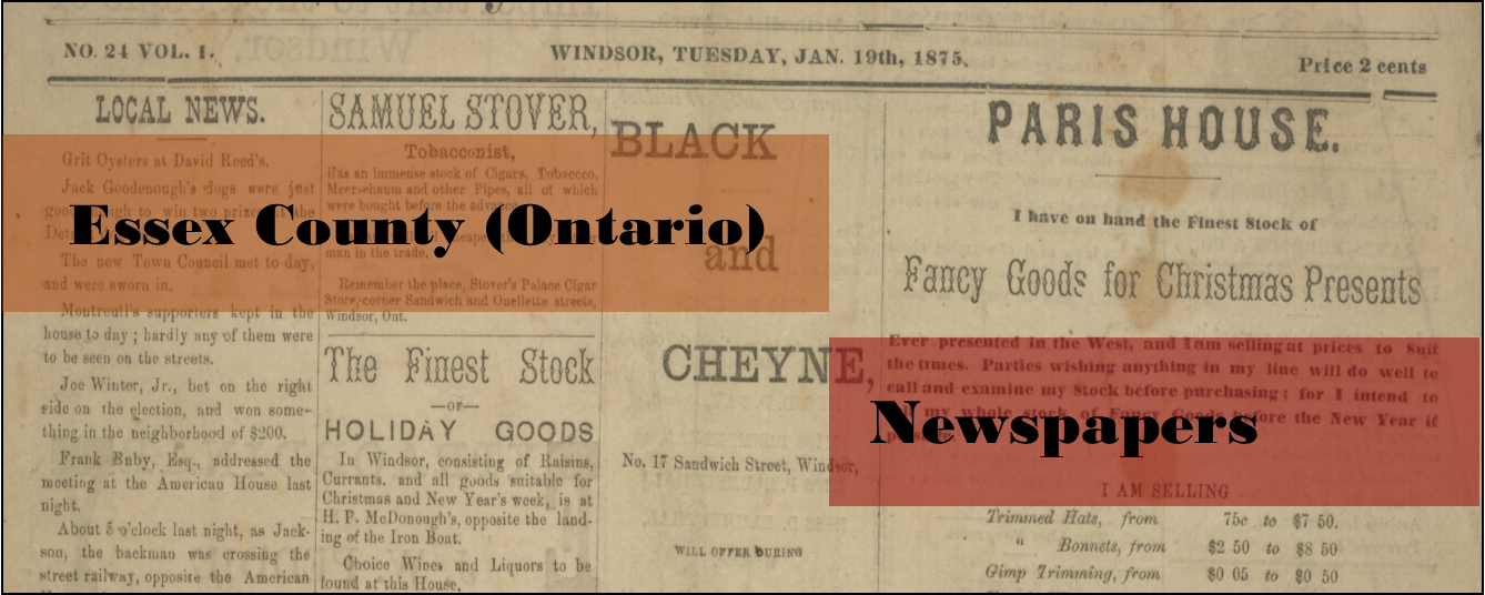 Essex County (Ontario) Newspapers