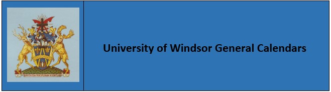 University of Windsor General Calendars