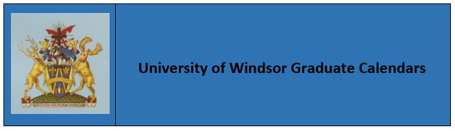 University of Windsor Graduate Calendars