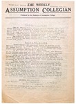 The Weekly Assumption Collegian: Vol. 3: No. 1 (1922: Sept. 27) by Assumption College