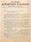 The Weekly Assumption Collegian: Vol. 3: No. 2 (1922: Oct. 5)