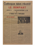 Le Rempart: Vol. 1: no 2 (1966: décembre) by La Société Saint-Jean-Baptiste de l'ouest de l'Ontario