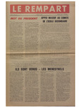 Le Rempart: Vol. 3: no 5 (1969: mars) by La Société Saint-Jean-Baptiste de l'ouest de l'Ontario