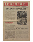 Le Rempart: Vol. 5: no 10 (1971: août) by La Société Saint-Jean-Baptiste de l'ouest de l'Ontario