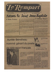 Le Rempart: Vol. 10: no 11 (1976: juin 14) by Les Publications des Grands Lacs