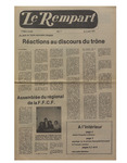 Le Rempart: Vol. 11: no 7 (1977: avril 4) by Les Publications des Grands Lacs