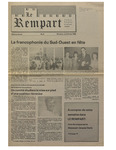 Le Rempart: Vol. 20: no 6 (1986: février 5) à Vol. 20: no 9 (1986: février 26) by Les Publications des Grands Lacs