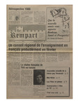Le Rempart: Vol. 21: no 1 (1987: janvier 7) à Vol. 21: no 4 (1987: janvier 28) by Les Publications des Grands Lacs