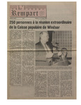 Le Rempart: Vol. 22: no 9 (1988: mars 2) à Vol. 22: no 13 (1988: mars 30) by Les Publications des Grands Lacs
