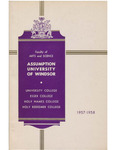 Assumption University of Windsor General Calendar 1957-1958 by Assumption University (Windsor)