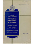 Assumption University of Windsor General Calendar 1960-1961
