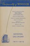 University of Windsor General Calendar 1971-1972 by University of Windsor