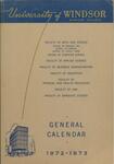 University of Windsor General Calendar 1972-1973