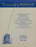 University of Windsor General Calendar 1974-1975 by University of Windsor