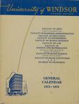 University of Windsor General Calendar 1975-1976 by University of Windsor