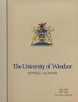 University of Windsor General Calendar 1984-1986