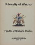 University of Windsor Graduate Calendar 1979-1980 by University of Windsor