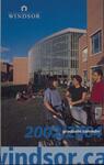 University of Windsor Graduate Calendar 2002-2004 by University of Windsor