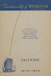 University of Windsor Faculty of Arts and Science Calendar 1972-1973