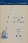 University of Windsor Division of Extension Summer Session Calendar 1967 Version 1