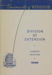 University of Windsor Division of Extension Summer Session Calendar 1968 by University of Windsor