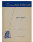 University of Windsor Faculty of Business Administration Calendar 1970-1971