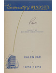 University of Windsor Faculty of Business Administration Calendar 1972-1973