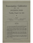 Emancipation Celebration Program 1939 by Walter Perry, British-American Association of Coloured Brothers, and Canadian-American Association of Black Brothers of Ontario