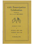Emancipation Celebration Program 1944 by Walter Perry, British-American Association of Coloured Brothers, and Canadian-American Association of Black Brothers of Ontario